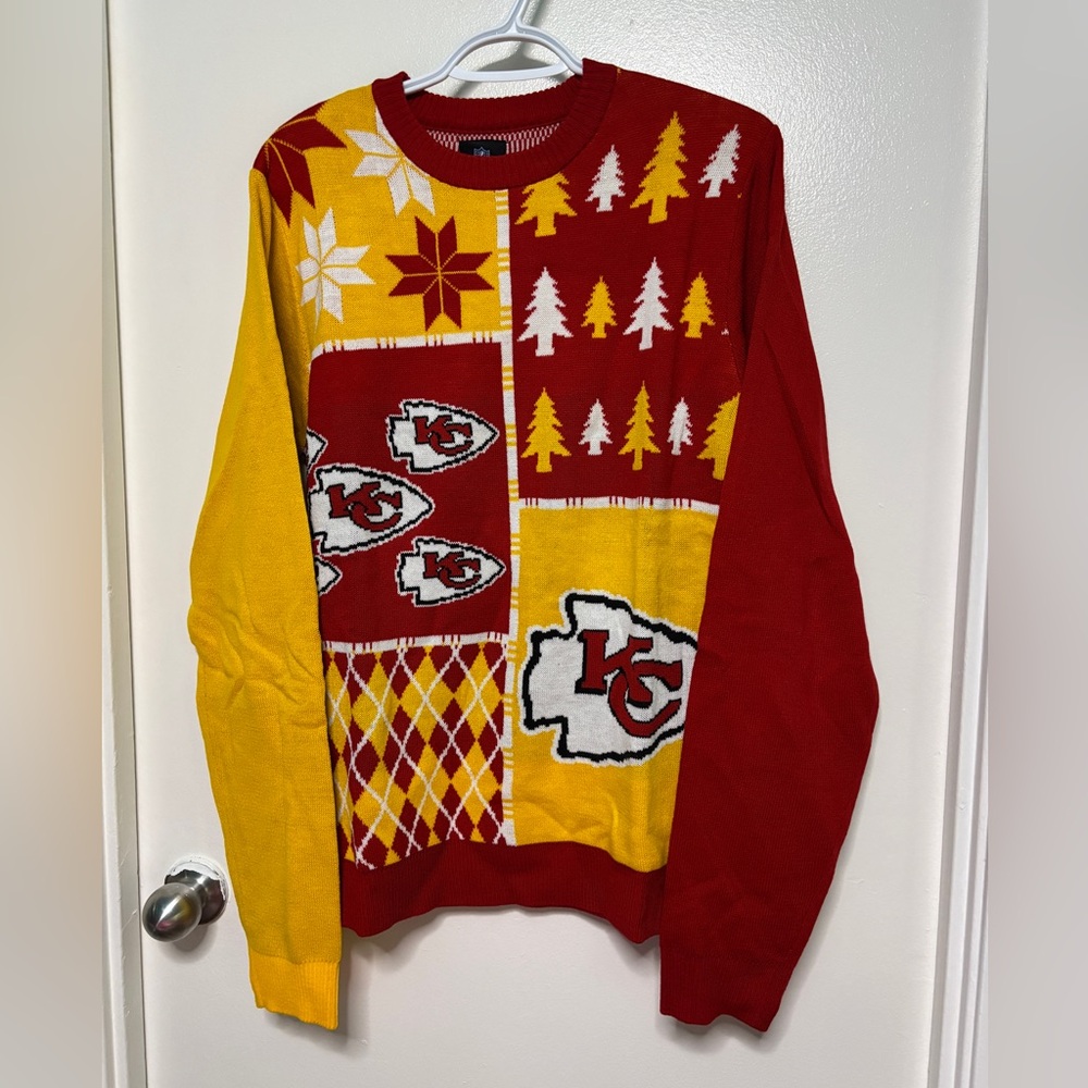 BNWT NFL KANSAS CITY CHIEFS UGLY CHRISTMAS SWEATER